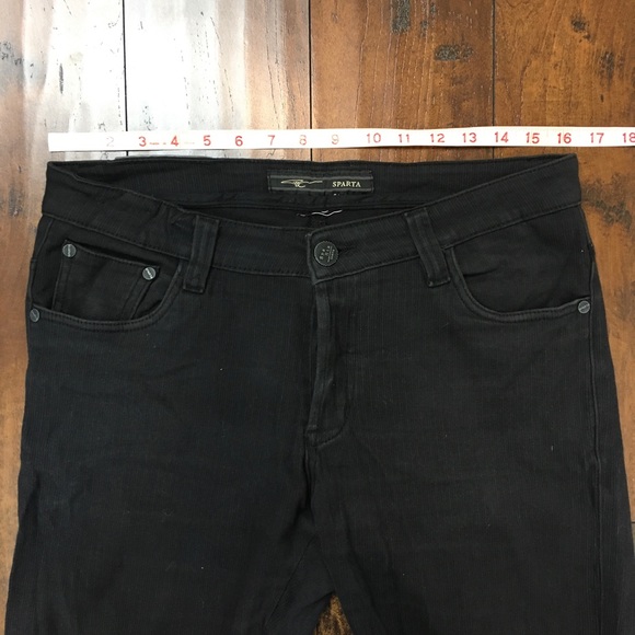 SPARTA DENIM JEANS Black Men’s Size 33 Button Fly *Hemmed*. - Picture 7 of 15